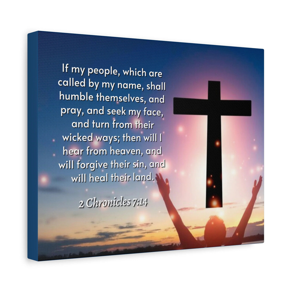 Scripture Walls Hear From Heaven 2 Chronicles 7:14 Bible Verse Canvas Christian